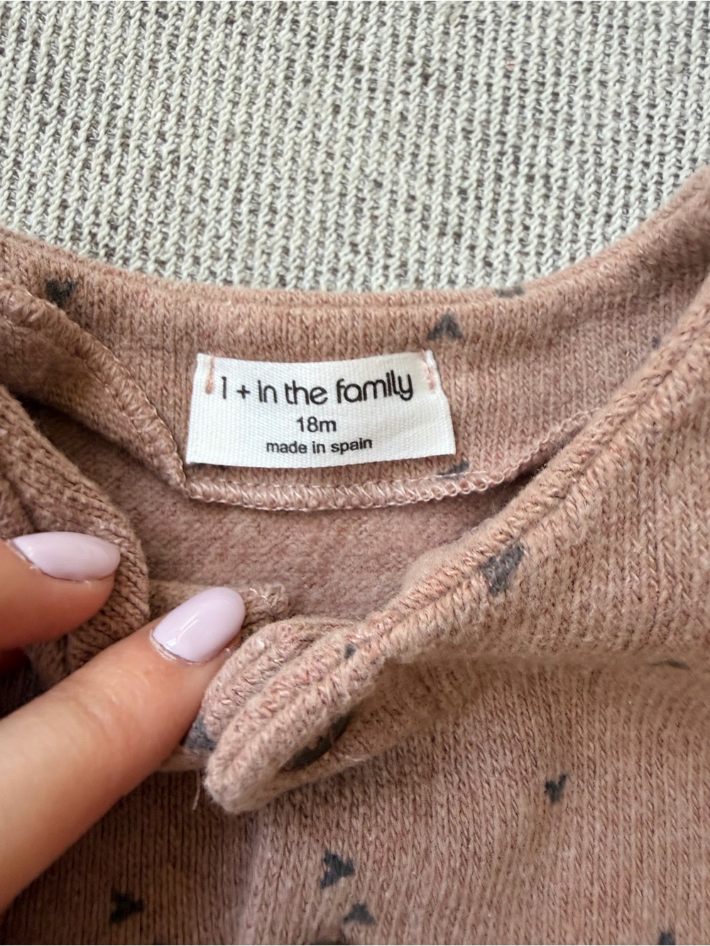 Dusty Rose Baby Sweater onesie